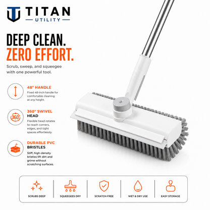 Titan ScrubMaster 360™ | Heavy Duty Ergonomic Surface Scrubber